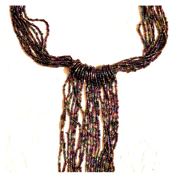 Necklace and Earrings Set Purples, Blues, & Greens - Picture 1 of 5